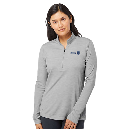 Ladies Gray Adidas 1/4 zip Pullover